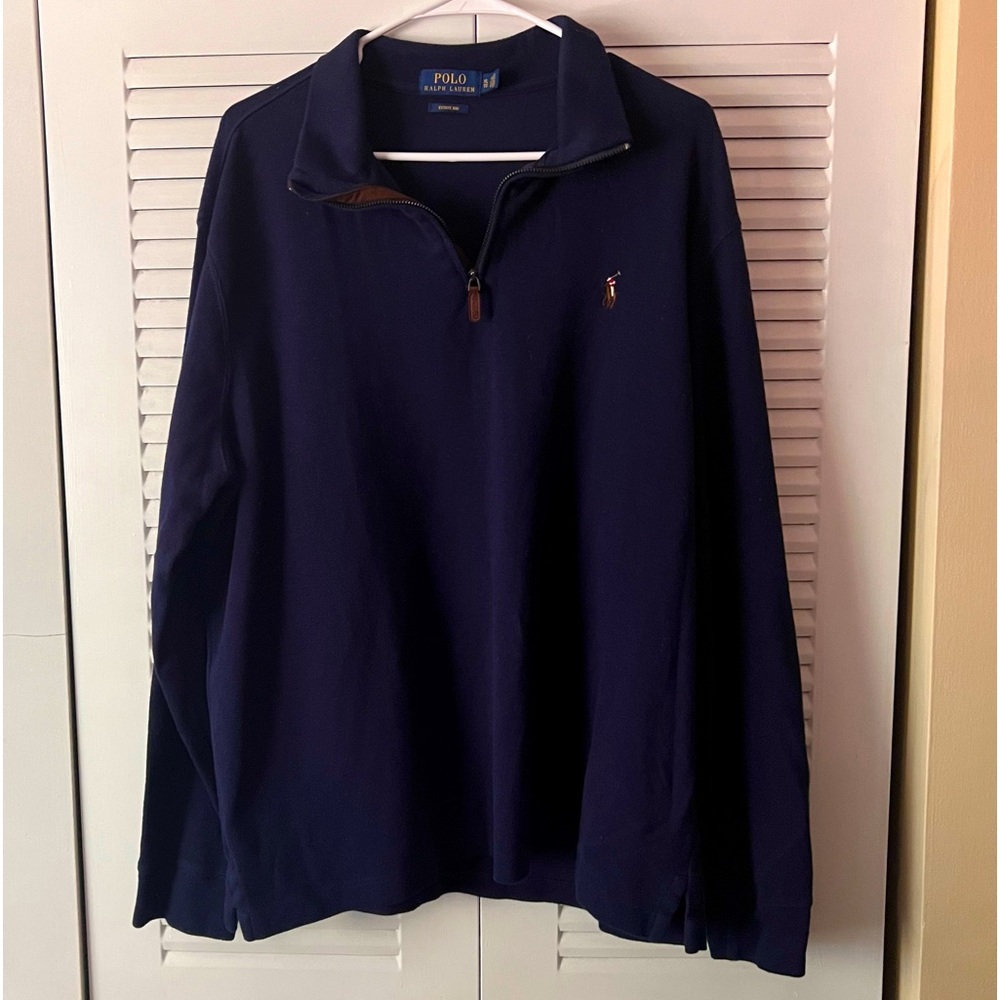 MENS XL POLO NAVY PULLOVER